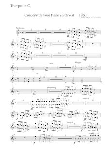 Partition trompette 1/2 (C), Concertstuk piano en orkest, Ostijn, Willy