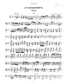 Partition viole de gambe, corde quatuor No.5, F minor, Volkmann, Robert