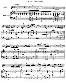 Partition violon Sonata en F Major, sonates pour an Accompanied Solo Instrument
