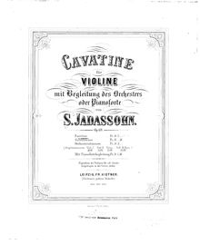 Partition compléte, Cavatina pour violon et orchestre, Op.69