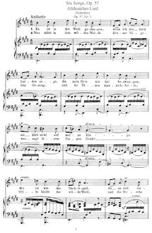 Partition complète, 6 chansons, Op.57, Mendelssohn, Felix par Felix Mendelssohn