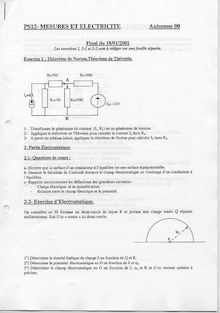Mesures et électricité 2000 Tronc Commun Université de Technologie de Belfort Montbéliard
