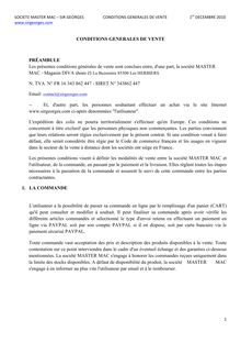 Conditions Générales de Vente - CONDITIONS GENERALES  DE VENTE ...