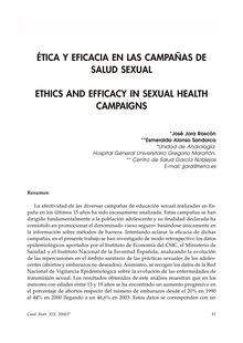 Ética y Eficacia en las Campañas de Salud Sexual (Ethics and Efficacy in Sexual Health Campaigns)