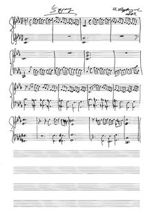Partition complète (manuscript), Etude, C minor, Andreasyan, Artem