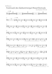 Partition basson 2, Festmusik des Salzkammergut Mozartfestivals