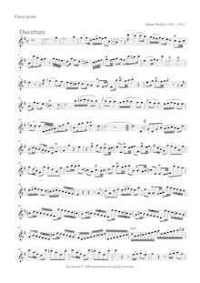 Partition flûte 1, Ouverture en G major pour 2 flûtes, basson et cordes