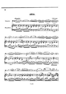 Partition de piano, Aria, F Major, Leclair, Jean-Marie