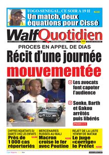 Walf Quotidien n°8888 - du jeudi 11 novembre 2021