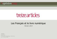 Les Français et le livre numérique : étude OpinionWay