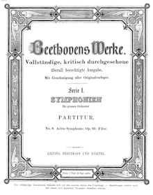 Partition complète, Symphony No.8, F major, Beethoven, Ludwig van par Ludwig van Beethoven