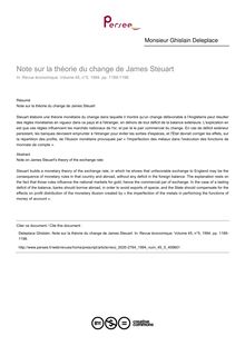 Note sur la théorie du change de James Steuart - article ; n°5 ; vol.45, pg 1189-1198