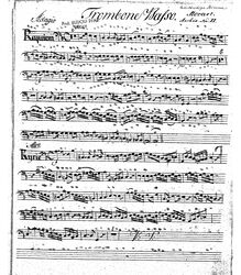 Partition basse Trombone (add. copy), Requiem, D minor, Mozart, Wolfgang Amadeus