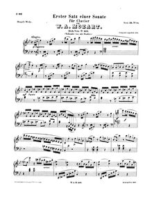 Partition complète, Allegro, B♭ major, Mozart, Wolfgang Amadeus par Wolfgang Amadeus Mozart