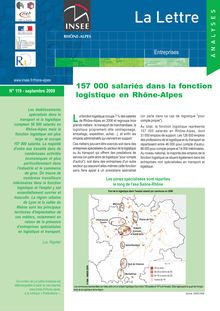 157 000 salariés dans la fonction logistique en Rhône-Alpes