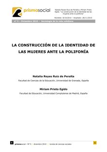 7. LA CONSTRUCCIÓN DE LA IDENTIDAD DE LAS MUJERES ANTE LA POLIFONÍA