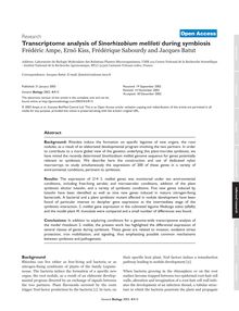 Transcriptome analysis of Sinorhizobium meliloti during symbiosis