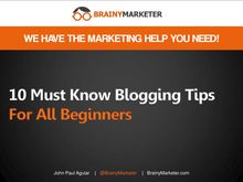 Blogging Tips for Beginners - My Top 10