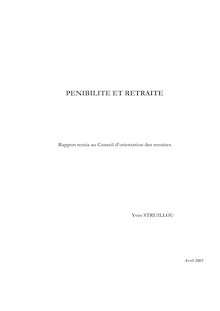 Pénibilité et retraite : rapport remis au Conseil d orientation des retraites