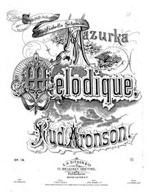 Partition complète, Mazurka Melodique, A minor, Aronson, Rudolph