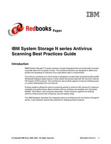 IBM System Storage N series Antivirus Scanning Best Practices Guide