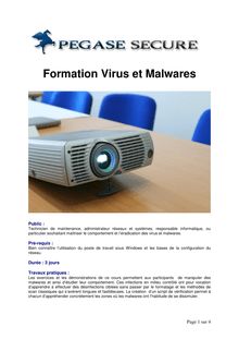 Formation virus et malwares