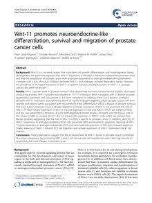 Wnt-11 promotes neuroendocrine-like differentiation, survival and migration of prostate cancer cells
