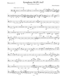 Partition basson 2, Symphony No.4  Pastorale , Symphony on Canadian Folk Themes par Michel Rondeau