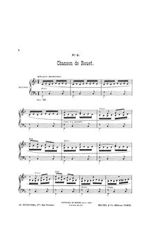 Partition No.2 Chanson de rouet, Vieilles chansons,  pour piano
