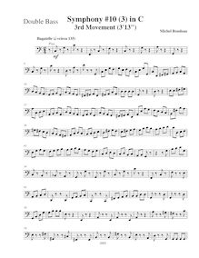 Partition Basses, Symphony No.10, C major, Rondeau, Michel par Michel Rondeau