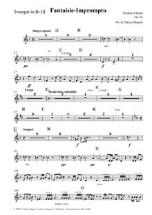 Partition trompette 3 (B?), Fantaisie-impromptu, C? minor, Chopin, Frédéric