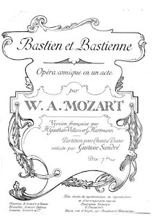 Partition Incomplete Score (Nos.1−6 complete), Bastien und Bastienne