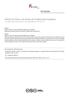 Akihito en Chine. Les limites de la diplomatie expiatoire - article ; n°1 ; vol.39, pg 55-71