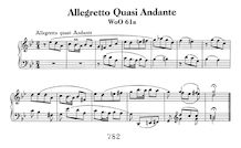 Partition complète, Allegretto quasi Andante, WoO 61a, G minor, Beethoven, Ludwig van