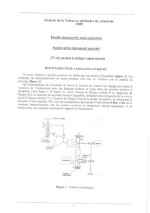 Analyse de valeur et méthodes de créativité 2008 Génie Mécanique et Conception Université de Technologie de Belfort Montbéliard