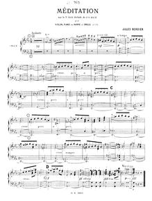 Partition orgue , partie, Méditation sur le 7ème petit prelude de J.S. Bach