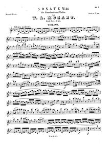 Partition de violon, violon Sonata, Violin Sonata No.26