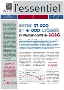Entre 37 000 et 41 000 lycéens en Franche-Comté en 2020