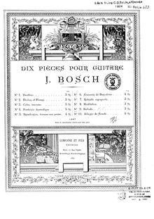 Partition complète, Ballade, Op.19, E minor, Bosch, Jacques