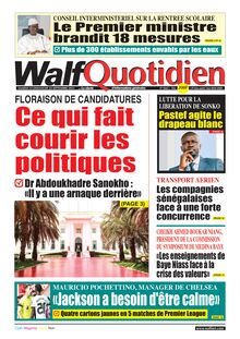 Walf Quotidien N° 9445 - du 23 au 24 septembre 2023