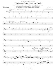 Partition basson, Symphony No.36  Christmas Symphony , F major, Rondeau, Michel par Michel Rondeau
