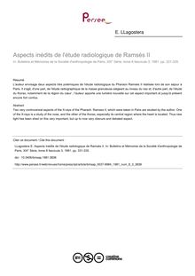 Aspects inédits de l étude radiologique de Ramsès II - article ; n°3 ; vol.8, pg 331-335