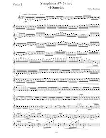 Partition violons I, Symphony No.7  Requiem , C minor, Rondeau, Michel par Michel Rondeau