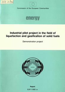 Industrial pilot project in the field of liquefaction and gasification of solid fuels