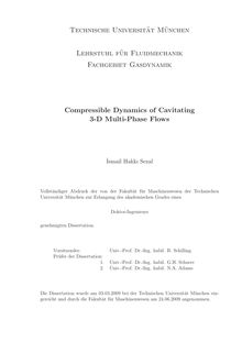 Compressible dynamics of cavitating 3-D multi-phase flows [Elektronische Ressource] / İsmail Hakkı Sezal