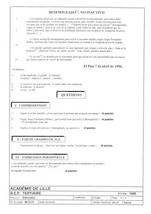Espagnol 1999 BEP - Métiers du secrétariat