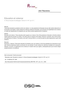 Education et violence - article ; n°1 ; vol.16, pg 5-11