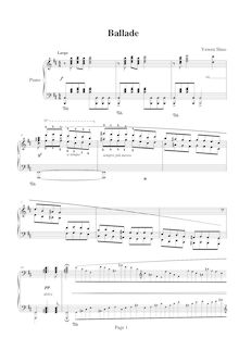 Partition complète, Ballade, B minor, Shuo, Yuwen
