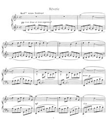 Partition complète, Rêverie, Debussy, Claude par Claude Debussy