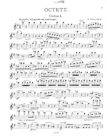 Partition violon 1, Octet, Octett f. Clar., Englischhorn, Fag., 2 V., Vla, Vcello u. Cb